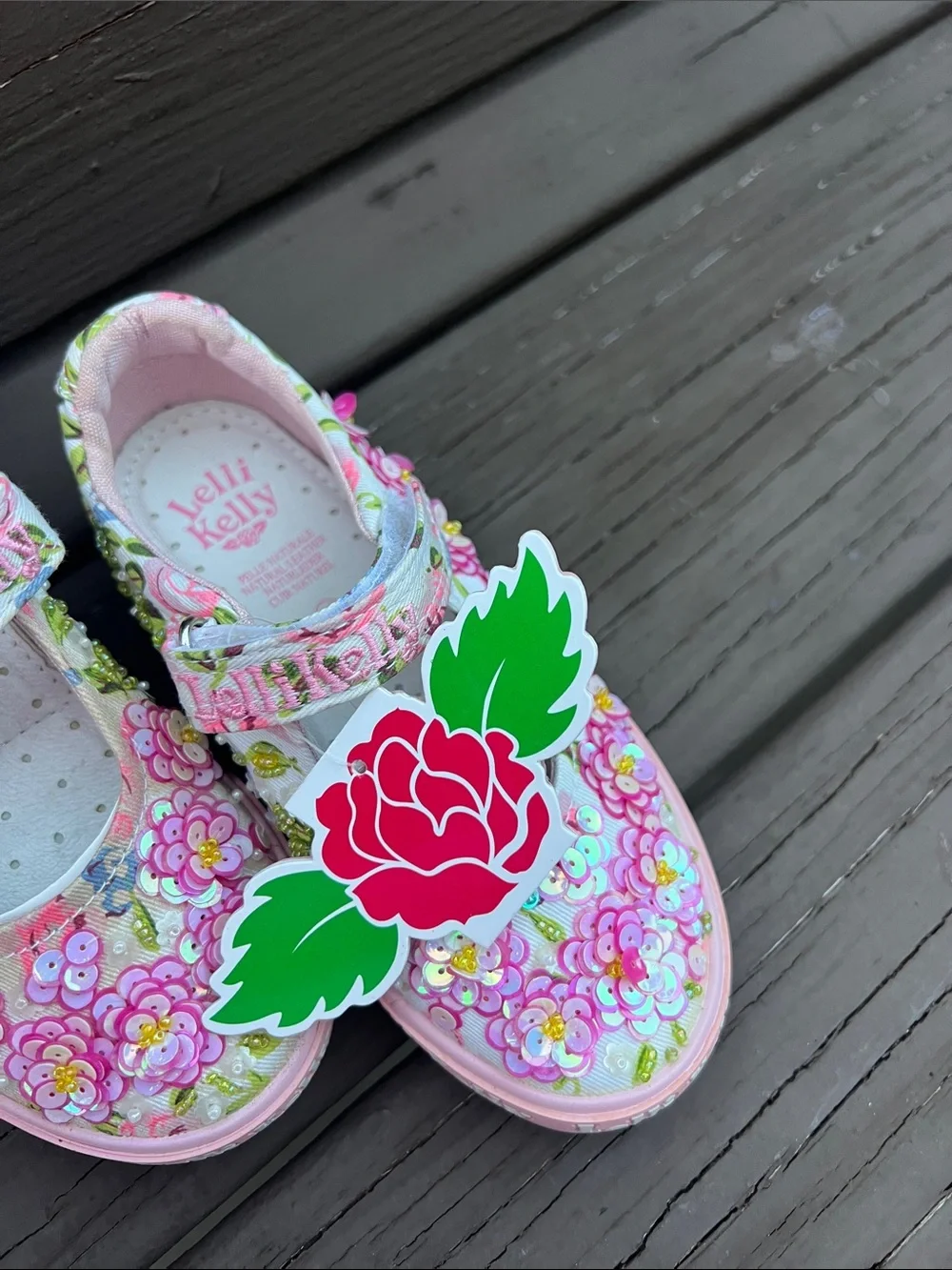 Lelli Kelly Pink Floral Mary Jane Kids Shoes